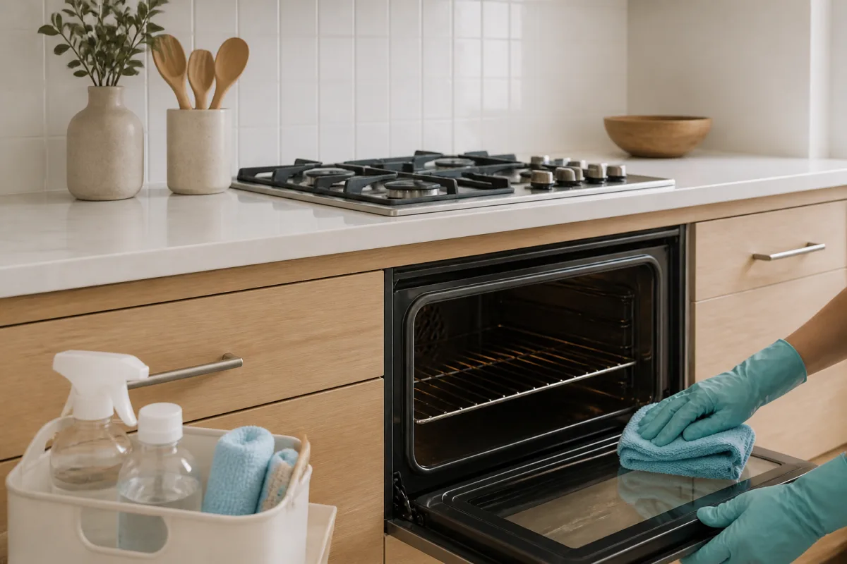 Detailed oven cleaning in an Orange County home